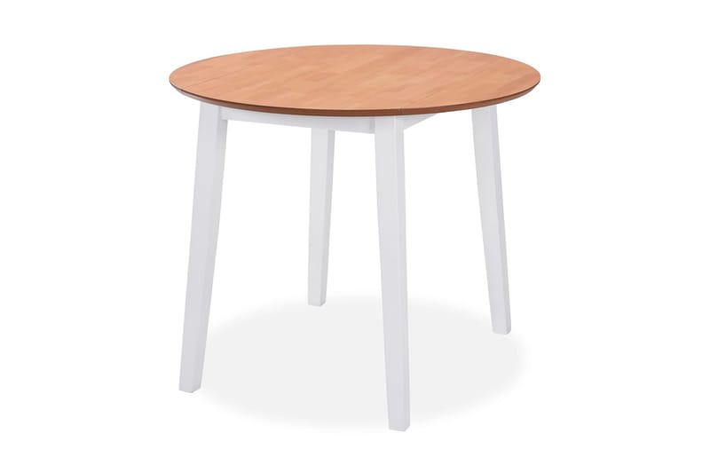 Klapbord Rundt Mdf Hvid - Hvid - Spisebord og køkkenbord