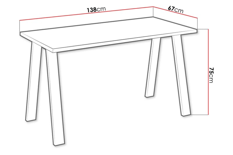 Kleos Spisebord 138 cm - Natur/Sort - Møbler - Borde - Spisebord og køkkenbord