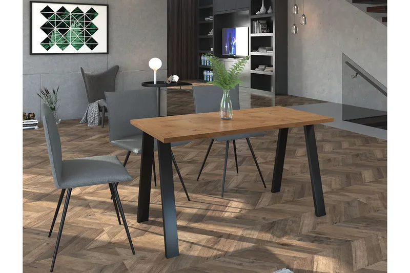 Kleos Spisebord 138 cm - Natur/Sort - Møbler - Borde - Spisebord og køkkenbord