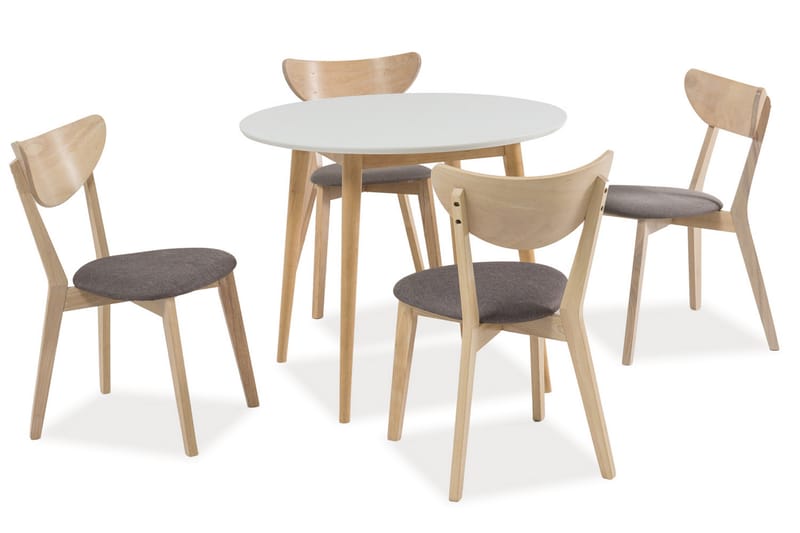 Kolberg Spisebord 90 cm Rundt - Natur - Møbler - Borde - Spisebord og køkkenbord