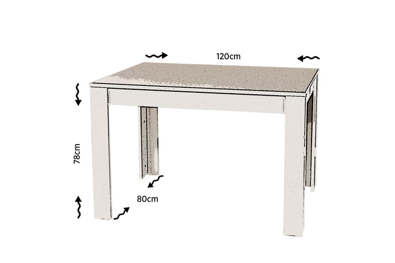 Komfortabelt bord - Hvid - Møbler - Borde - Spisebord og køkkenbord