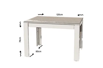 Komfortabelt bord - Hvid - Møbler - Borde - Spisebord og køkkenbord
