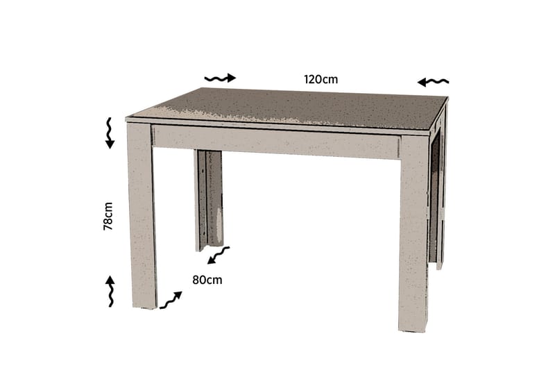 Komfortabelt bord - Valnød - Møbler - Borde - Spisebord og køkkenbord