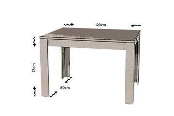 Komfortabelt bord - Valnød - Møbler - Borde - Spisebord og køkkenbord