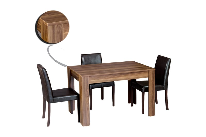 Komfortabelt bord - Valnød - Møbler - Borde - Spisebord og køkkenbord