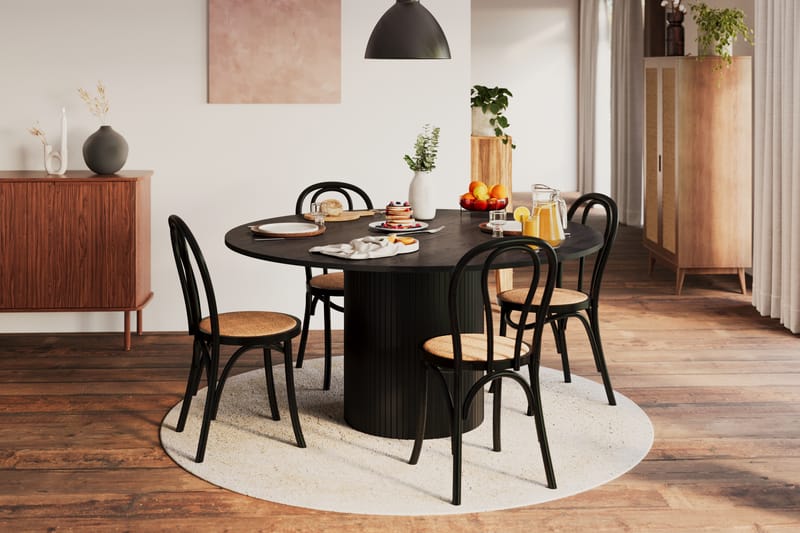 Kopparbo Rundt Spisebord 150 cm - Sort træ - Møbler - Borde - Spisebord og køkkenbord
