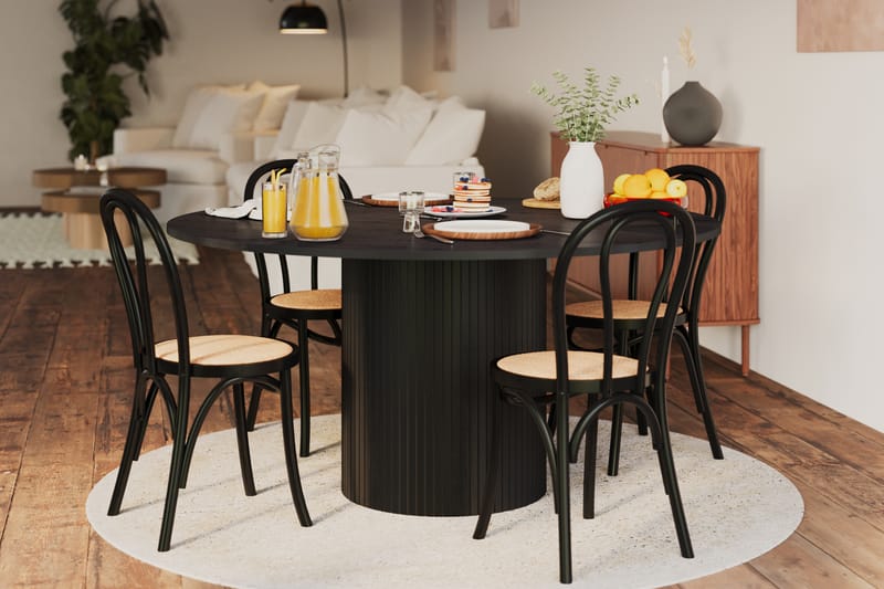 Kopparbo Rundt Spisebord 150 cm - Sort træ - Møbler - Borde - Spisebord og køkkenbord