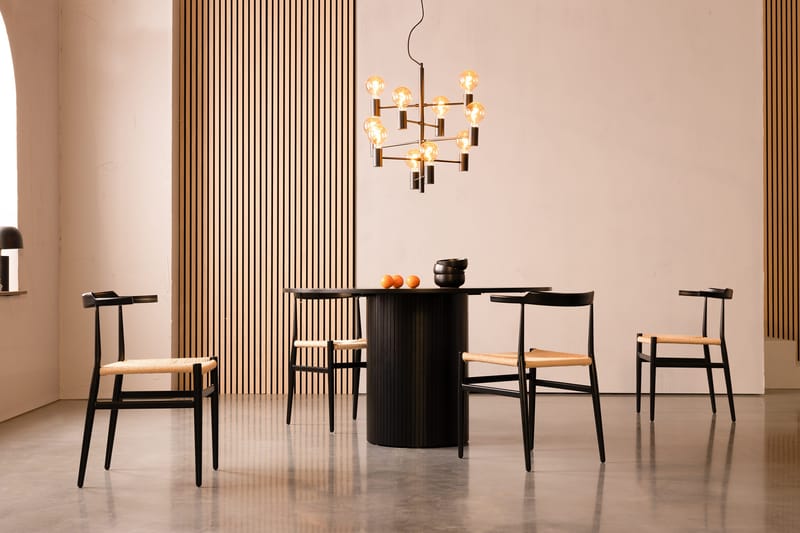 Kopparbo Rundt Spisebord i Træ 130 cm - Sort træ - Møbler - Borde - Spisebord og køkkenbord