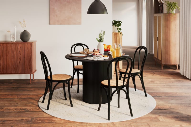 Kopparbo Spisebord 106 cm - Sort træ - Møbler - Borde - Spisebord og køkkenbord