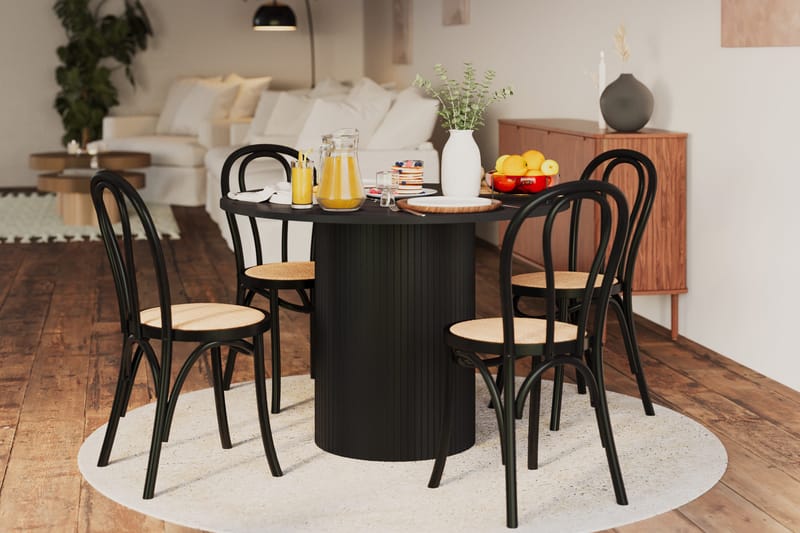 Kopparbo Spisebord 106 cm - Sort træ - Møbler - Borde - Spisebord og køkkenbord