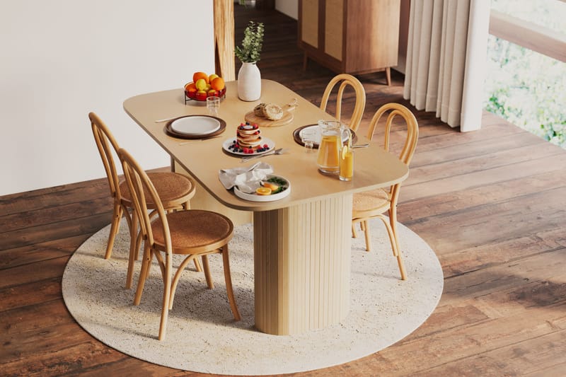 Kopparbo Spisebord 160 cm - Lyst hvidglaseret egetræ - Møbler - Borde - Spisebord og køkkenbord