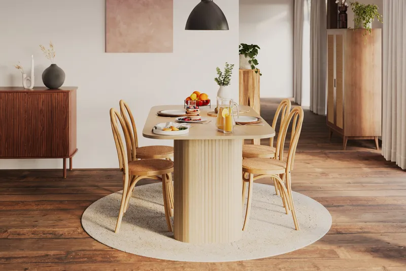 Kopparbo Spisebord 160 cm - Lyst hvidglaseret egetræ - Møbler - Borde - Spisebord og køkkenbord