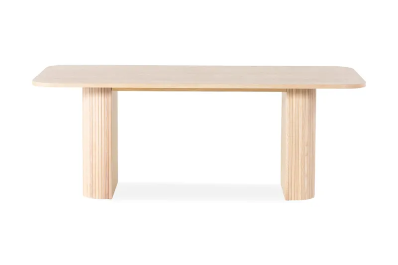 Kopparbo Spisebord 200 cm, Lyst hvidglaseret egetræ