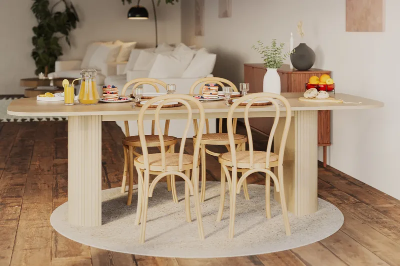 Kopparbo Spisebord 240 cm - Lyst hvidglaseret egetræ - Møbler - Borde - Spisebord og køkkenbord