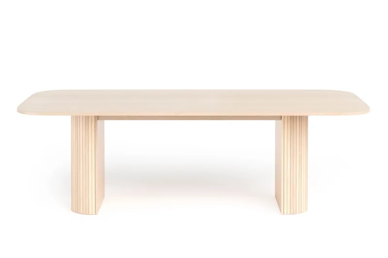 Kopparbo Spisebord 240 cm, Lyst hvidglaseret egetræ