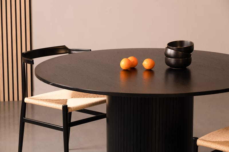 Kopparbo Spisebord Rundt 130 cm - Sort - Spisebord og køkkenbord