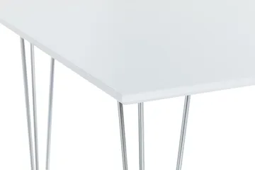 Kronblom Rektangulært Spisebord 120 cm i Træ med Metaludseende - Hvid - Møbler - Borde - Spisebord og køkkenbord