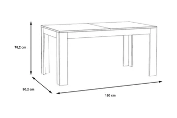 Kulatas Udvideligt Matbord 160 cm - Brun - Møbler - Borde - Spisebord og køkkenbord