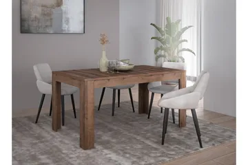 Kulatas Udvideligt Matbord 160 cm - Brun - Møbler - Borde - Spisebord og køkkenbord