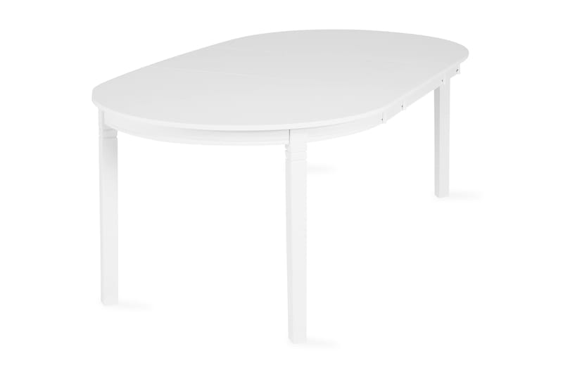 Läckö Spisebord 200 cm Oval - Hvid - Spisebord og køkkenbord