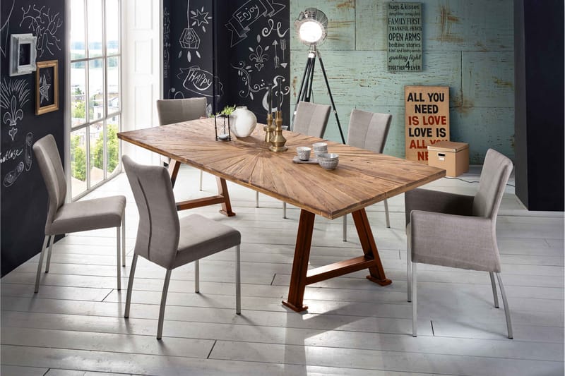 Laikera Spisebord 200x100 cm - Genbrugt Træ/Brun - Spisebord og køkkenbord