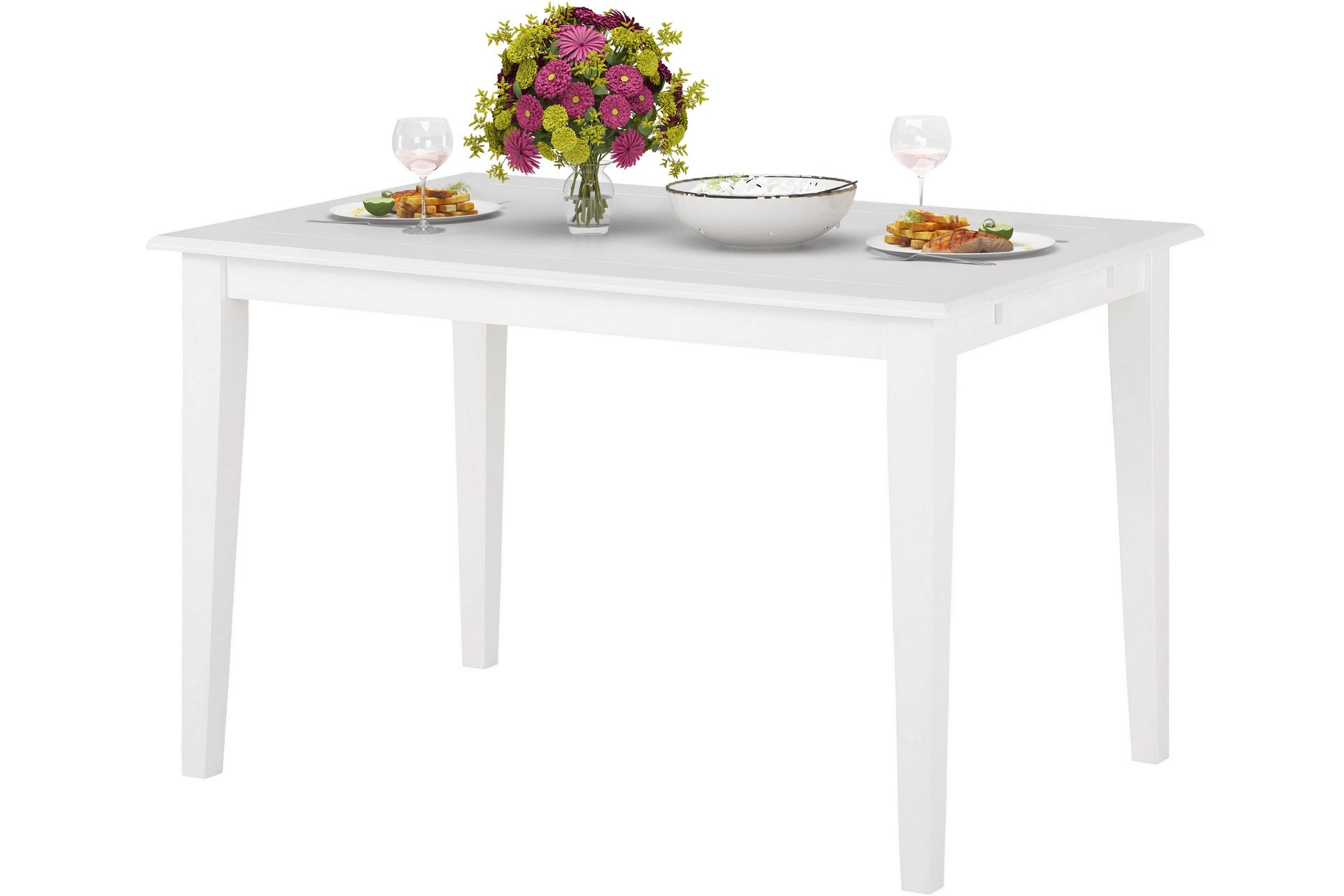 Laios spisebord 120 cm - hvid - Møbler - Borde - Spisebord og køkkenbord