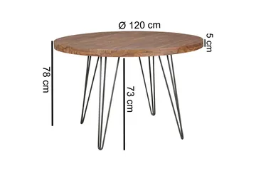 Langner Spisebord 120 cm - Træ / natur - Møbler - Borde - Spisebord og køkkenbord