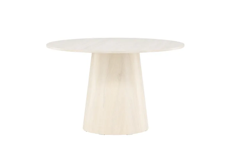 Lanzo Rundt Spisebord 120 cm, Whitewash