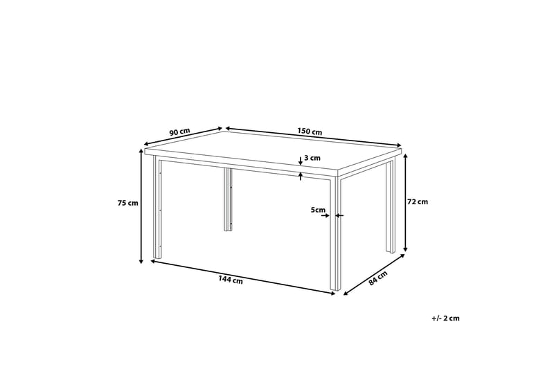 Laredo Spisebord 150 cm - Sort - Møbler - Borde - Spisebord og køkkenbord