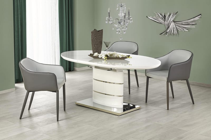 Lauber Udvideligt Spisebord 140 cm - Hvid - Spisebord og køkkenbord
