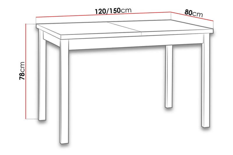 Lawan Spisebord - Hvid/Sort - Spisebord og køkkenbord