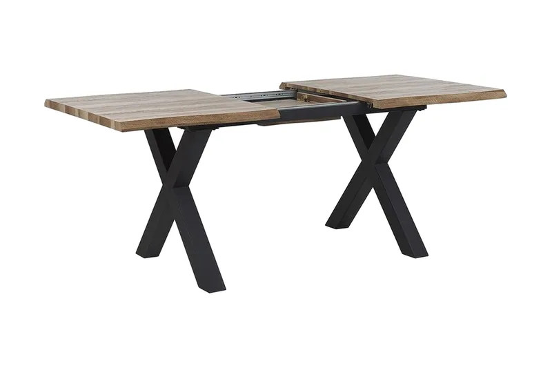 Lawtey Spisebord 180 cm Sammenfoldeligt - Lyse Træ/Sort - Møbler - Borde - Spisebord og køkkenbord