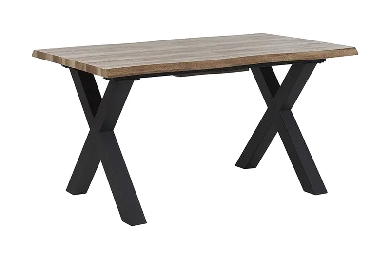 Lawtey Spisebord 180 cm Sammenfoldeligt - Lyse Træ/Sort - Møbler - Borde - Spisebord og køkkenbord