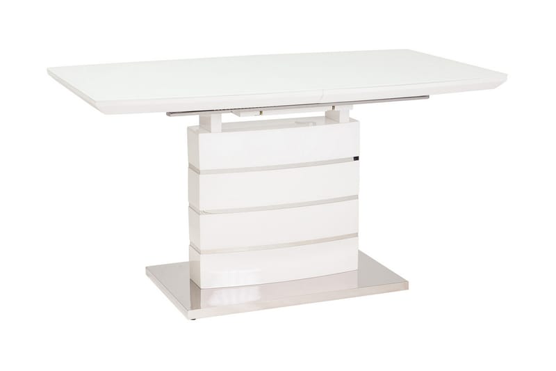 Leonaia Udvideligt Spisebord 140 cm - Glas/Hvid - Møbler - Borde - Spisebord og køkkenbord