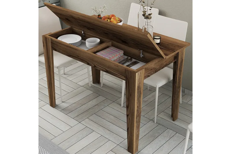 Levents Spisebord 110x72 cm Brun - Hanah Home - Møbler - Borde - Spisebord og køkkenbord