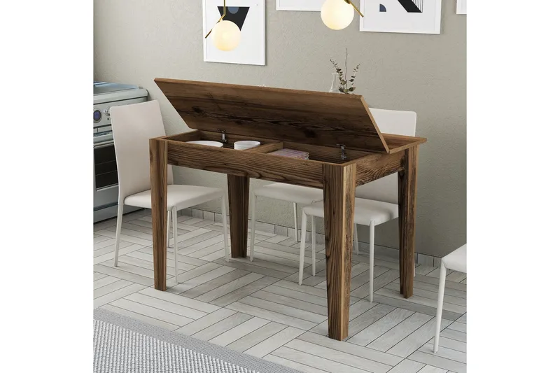 Levents Spisebord 110x72 cm Brun - Hanah Home - Møbler - Borde - Spisebord og køkkenbord