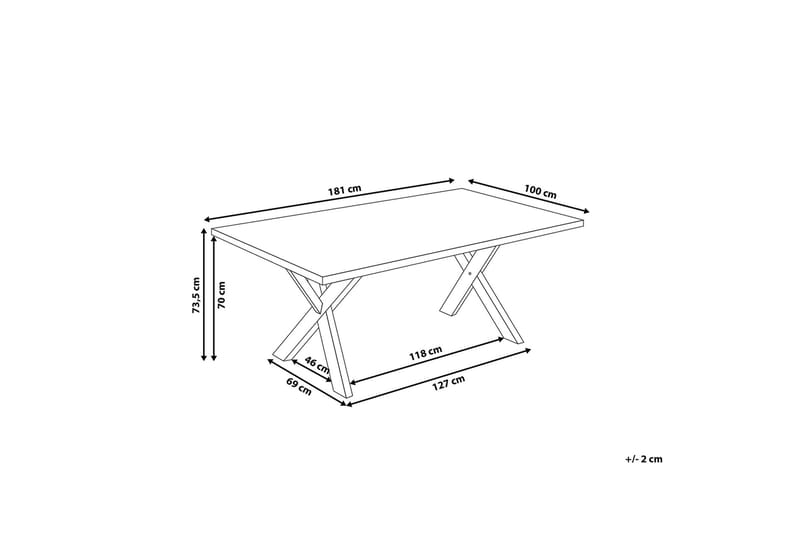 Lisala Spisebord 180 cm - Sort - Spisebord og køkkenbord