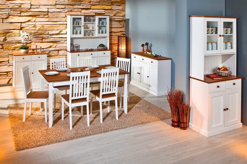 Livesey Spisebord 160 cm - Træ/Hvid - Spisebord og køkkenbord