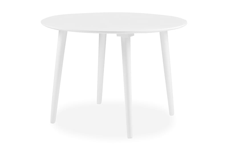 Livia Spisebord 106 cm Rund - Hvid - Semmenfoldeligt bord - Spisebord og køkkenbord
