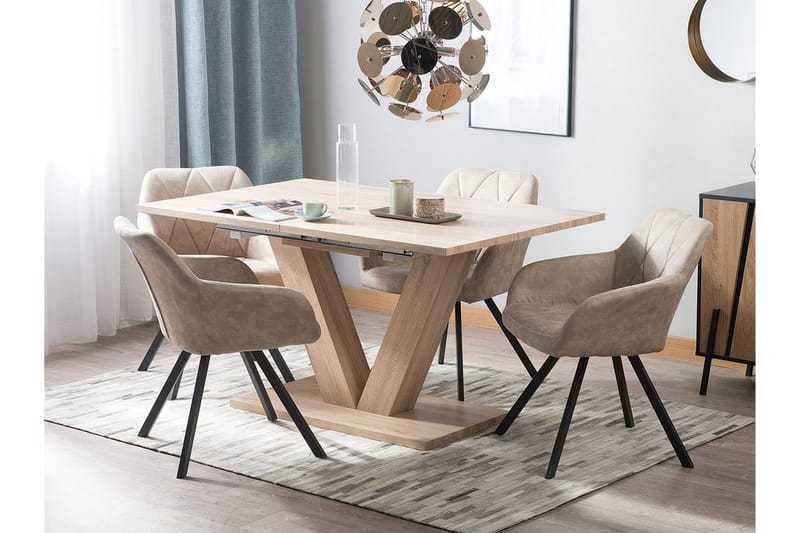 Lixa Spisebord 90 cm - Træ / natur - Spisebord og køkkenbord