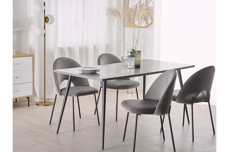 Lolenco Spisebord 160 cm - Grå/Sort - Spisebord og køkkenbord
