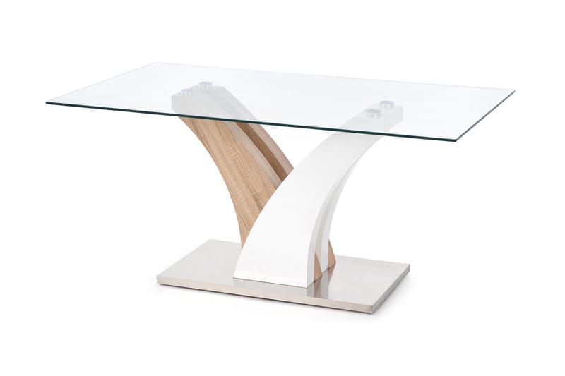 Lorna Spisebord 160 cm - Hvid/Eg - Spisebord og køkkenbord