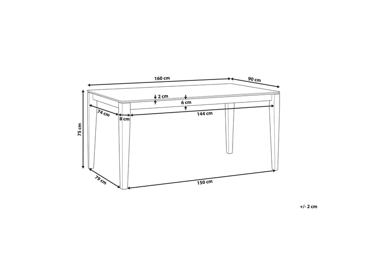 Lottie Spisebord 160 cm - Træ / natur - Møbler - Borde - Spisebord og køkkenbord