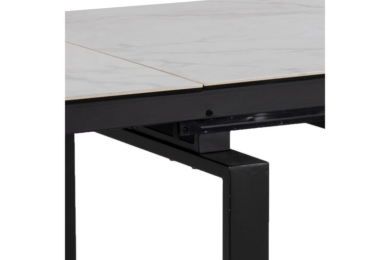 Lucksom Spisebord 200 cm - Glas/Hvid/Mat Sort - Spisebord og køkkenbord