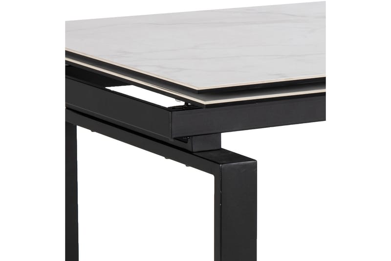 Lucksom Spisebord 200 cm - Glas/Hvid/Mat Sort - Møbler - Borde - Spisebord og køkkenbord
