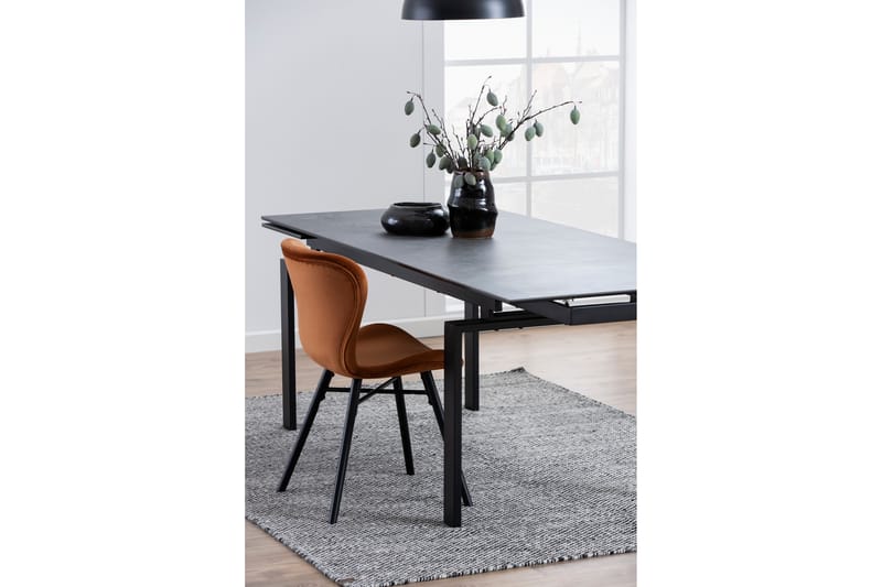 Lucksom Spisebord 240 cm - Glas/Sort/Mat Sort - Møbler - Borde - Spisebord og køkkenbord