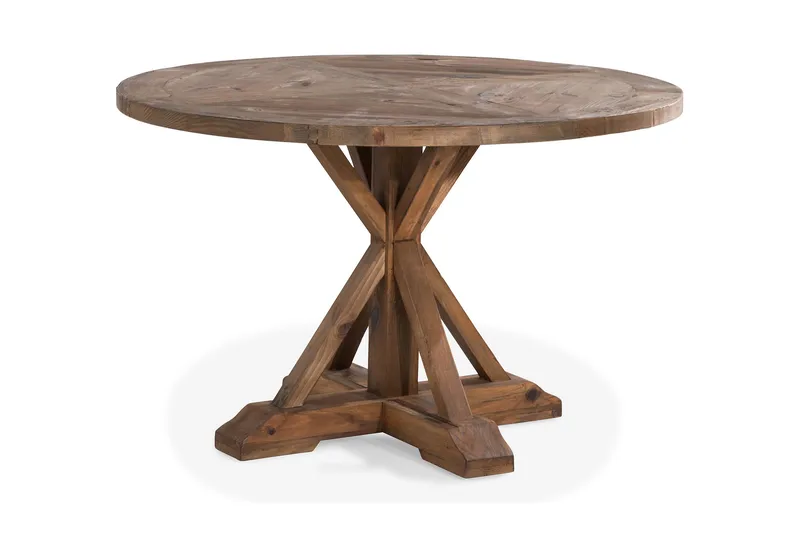 Lyon Rundt Lille Spisebord Vintage 120 cm - Natur - Møbler - Borde - Spisebord og køkkenbord