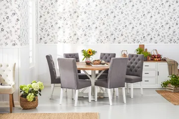 Lyon Rundt Spisebord 150 cm - Vintage Natur/Hvid - Møbler - Borde - Spisebord og køkkenbord