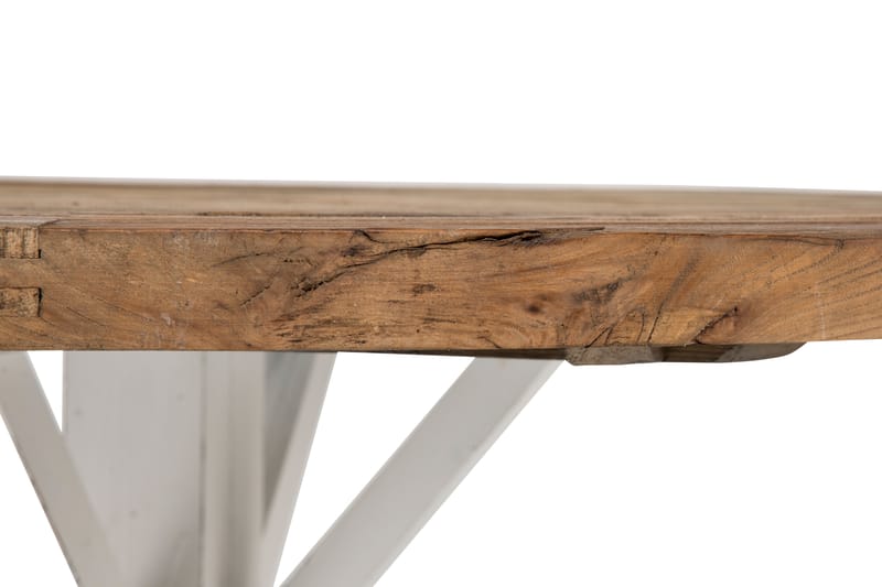 Lyon Rundt Spisebord 150 cm - Vintage Natur/Hvid - Møbler - Borde - Spisebord og køkkenbord