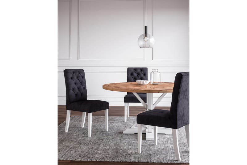 Lyon Rundt Spisebord 150 cm - Vintage Natur/Hvid - Møbler - Borde - Spisebord og køkkenbord